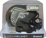 Deion Sanders Autographed Atlanta Falcons Salute Mini Helmet Beckett 38800