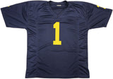 MICHIGAN WOLVERINES ANTHONY CARTER AUTOGRAPHED BLUE JERSEY JSA STOCK #234505