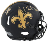 Saints Derek Carr & Michael Thomas Signed Eclipse F/S Speed Proline Helmet BAS W