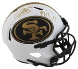 49ers Patrick Willis & Navorro Bowman Signed Lunar F/S Speed Rep Helmet BAS Wit