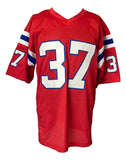 Rodney Harrison New England Signed Red Football Jersey BAS