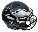 Nick Foles/Doug Pederson Signed/Insc Full Size Auth Helmet Eagles PSA/DNA 188040