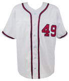 John Rocker (BRAVES) Signed White Custom Baseball Jersey - (SCHWARTZ COA)