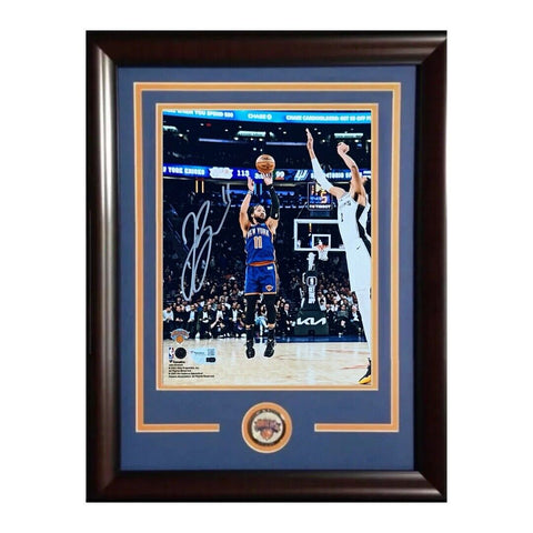 Jalen Brunson Signed 8x10 Framed Photo vs Wembanyama Knicks Mint Auto Fanatics