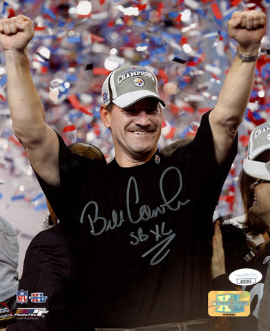 Bill Cowher Autographed Pittsburgh Steelers 8x10 Photo SB XL JSA 48252