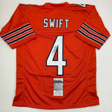 Autographed/Signed D'Andre Swift Chicago Orange Football Jersey JSA COA