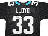 JACKSONVILLE JAGUARS DEVIN LLOYD AUTOGRAPHED BLACK JERSEY BECKETT WITNESS 215005