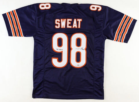 Montez Sweat Signed Chicago Bears Blue Jersey Inscribed "Tez Effect" (PSA) L.B.