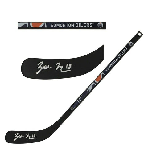 ZACH HYMAN Autographed Edmonton Oilers Mini Composite Hockey Stick FANATICS