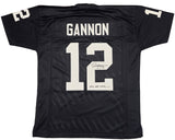 RAIDERS RICH GANNON AUTOGRAPHED BLACK JERSEY NFL MVP 2002 BECKETT WITNESS 230003