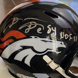 SHANNON SHARPE SIGNED AUTOGRAPHED DENVER BRONCOS HOF '11 MINI HELMET BECKETT