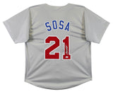 Sammy Sosa Authentic Signed Grey Pro Style Jersey Autographed JSA