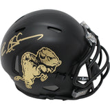 Deion Sanders Signed Colorado Buffaloes Black Chrome Mini Helmet BAS 45415