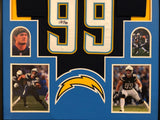 FRAMED SAN DIEGO CHARGERS JOEY BOSA AUTOGRAPHED SIGNED JERSEY JSA COA