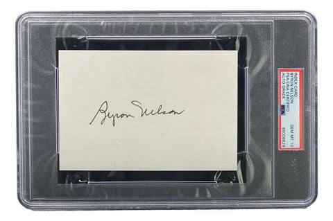 Byron Nelson Signed Slabbed Index Card PSA/DNA Gem MT 10