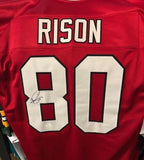 Andre Rison Signed Red Atlanta Falcons Jersey (JSA) Super Bowl Champion (XXXI)