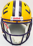 ODELL BECKHAM JR. AUTOGRAPHED LSU YELLOW FULL SIZE HELMET BECKETT WITNESS 235086