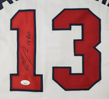 Ronald Acuna Jr Atlanta Signed White Baseball Jersey 18 ROY Insc JSA