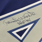 Autographed/Signed Randy White HOF 94 Dallas Blue Stat Football Jersey JSA COA