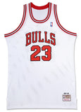 Michael Jordan Autographed Chicago Bulls White 1997-98 Authentic M&N Jersey UDA