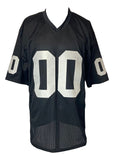 Jim Otto Oakland Signed Black Football Jersey HOF 1980 Inscribed BAS