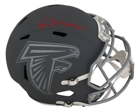 Andre Rison Signed Falcons SLATE Riddell F/S Replica Helmet w/Bad Moon -(SS COA)