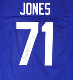 SEATTLE SEAHAWKS WALTER JONES AUTOGRAPHED SIGNED BLUE JERSEY MCS HOLO 124675