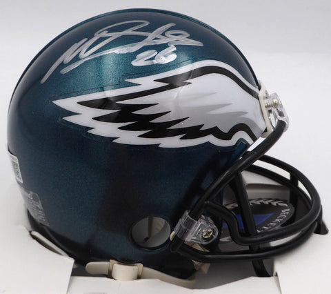 Miles Sanders Autographed Green Replica Mini Helmet Eagles Beckett QR #WP52115