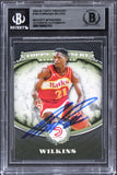 Hawks Dominique Wilkins Authentic Signed 2008 Topps Treasury #100 Card BAS Slab