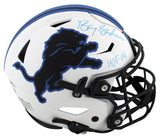 Lions Barry Sanders "HOF 04" Signed Lunar Speed Flex Full Size Helmet BAS