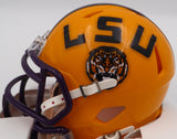 Terrace Marshall Jr. Autographed Yellow Mini Helmet LSU Fanatics Holo XP14004343