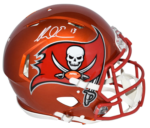 MIKE EVANS SIGNED TAMPA BAY BUCCANEERS BUCS FLASH AUTHENTIC HELMET BECKETT