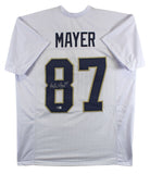 Notre Dame Michael Mayer Authentic Signed White Pro Style Jersey BAS Witnessed