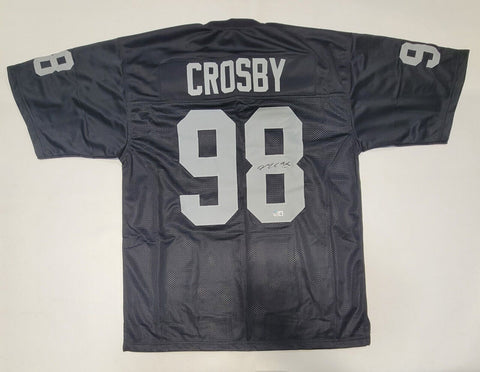 MAXX CROSBY AUTOGRAPHED SIGNED PRO STYLE CUSTOM XL JERSEY BECKETT QR