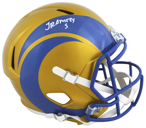 Rams Jalen Ramsey Authentic Signed Flash Full Size Speed Rep Helmet JSA Witness