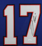 JOSH ALLEN (Bills blue TOWER) Signed Autographed Framed Jersey Beckett