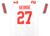 OHIO STATE EDDIE GEORGE AUTOGRAPHED WHITE JERSEY HEISMAN 1995 BECKETT 222845