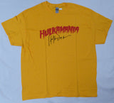 Hulk Hogan Autographed Yellow WWE Hulkamania T-Shirt "Hulkster" JSA #WA745521