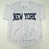 Autographed/Signed JASON GIAMBI New York Pinstripe Baseball Jersey PSA/DNA COA