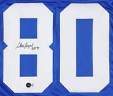 Steve Largent Signed Seattle Seahawks Stat Jersey Inscribed "HOF '95" (Beckett)