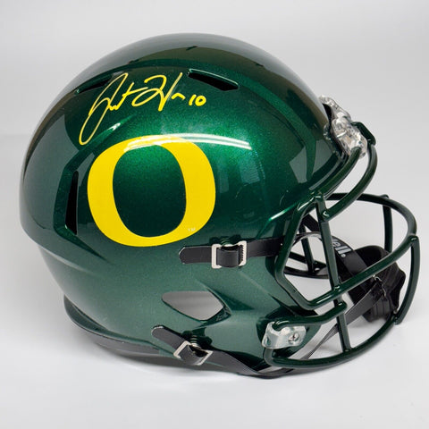 Justin Herbert Autographed Signed Oregon Ducks Full Size Replica Helmet Beckett