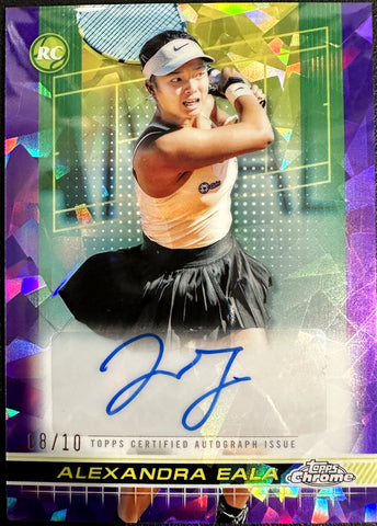 ALEXANDRA EALA 2024 Topps Chrome Sapphire Tennis Purple /10 Auto RC PACK FRESH