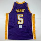 Autographed/Signed Robert Horry Los Angeles LA Purple Jersey PSA/DNA COA Auto