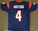 HOUSTON TEXANS DESHAUN WATSON AUTOGRAPHED BLUE JERSEY BECKETT BAS STOCK #129110