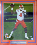 DESHAUN WATSON AUTOGRAPHED SIGNED FRAMED 16X20 PHOTO CLEMSON BECKETT 123721