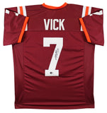 Virginia Tech Michael Vick Authentic Signed Maroon Pro Style Jersey BAS Witness