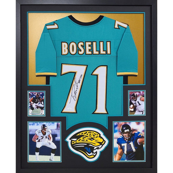 Tony Boselli Autographed Signed Framed Jacksonville Jaguars 4P Jersey JSA