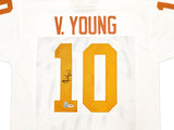 TEXAS LONGHORNS VINCE YOUNG AUTOGRAPHED WHITE & ORANGE JERSEY PSA/DNA 229529