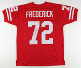 Travis Frederick Signed Wisconsin Badgers Jersey (Beckett Hol) 5xPro Bowl Center