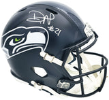 DEVON WITHERSPOON AUTOGRAPHED SEAHAWKS BLUE FULL SIZE HELMET MCS HOLO 229503